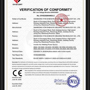 CE-LVD歐盟低電壓符合性認(rèn)證證書
